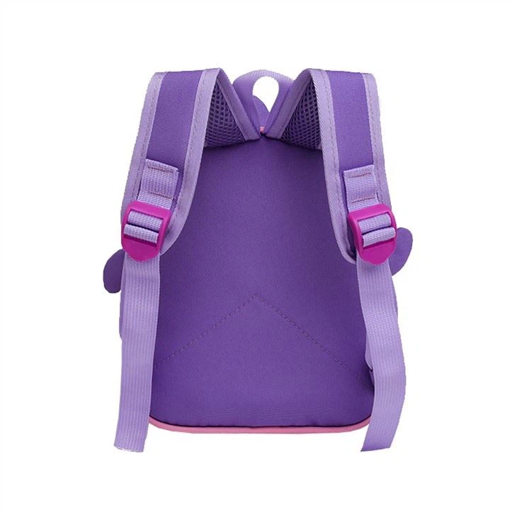 PRESCHOOL BAG CARTOON-PURPLE BACK